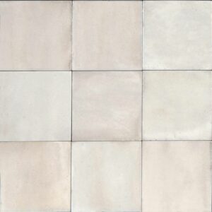 Grès cérame émaillé Blanc Brillant fait main
 15x15 cm - ép. 10 mm