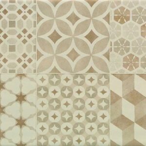 Faïence Caramel Décor imitation carreau ciment
20x50 cm - ép. 8,5 mm