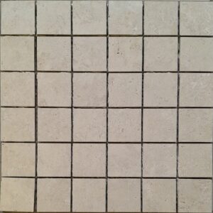 Mosaïque grès cérame émaillé effet pierre 5x5
Trame filet 30x30 cm - ép. 10 mm PHT