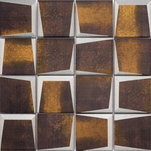 Mosaïque 4,8x4,8 cm Bronze en Verre
Trame filet 29,8x29,8 cm - ép. 8 mm