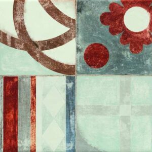 Faïence Bleu effet béton ciré Motif carreau ciment
25x76 cm - ép. 9 mm