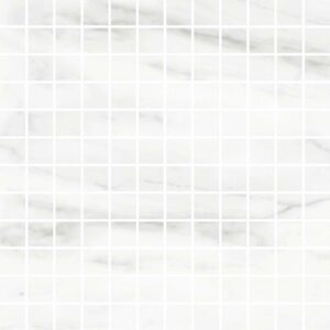 Mosaique Blanc Brillant Effet marbre 2,3x2,3
 30x30 cm - ép. 10 mm