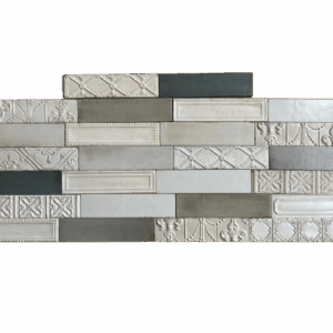 Grès imitation briquette émaillée multicolore (unis+décor)
7x28 cm - ép. 9 mm