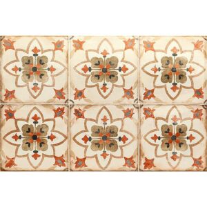 Faïence Rouge Brillant Décor Fleur
25x38 cm - ép. 8,5 mm