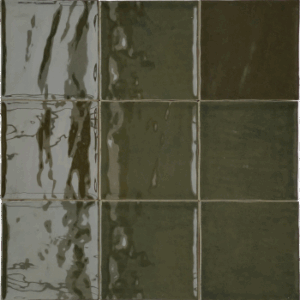 Faïence Vert Emeraude effet zellige
 10x10 cm - ép. 8 mm