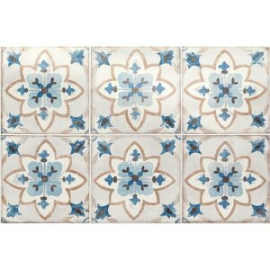 Faïence Bleu Brillant Décor Fleur
25x38 cm - ép. 8,5 mm